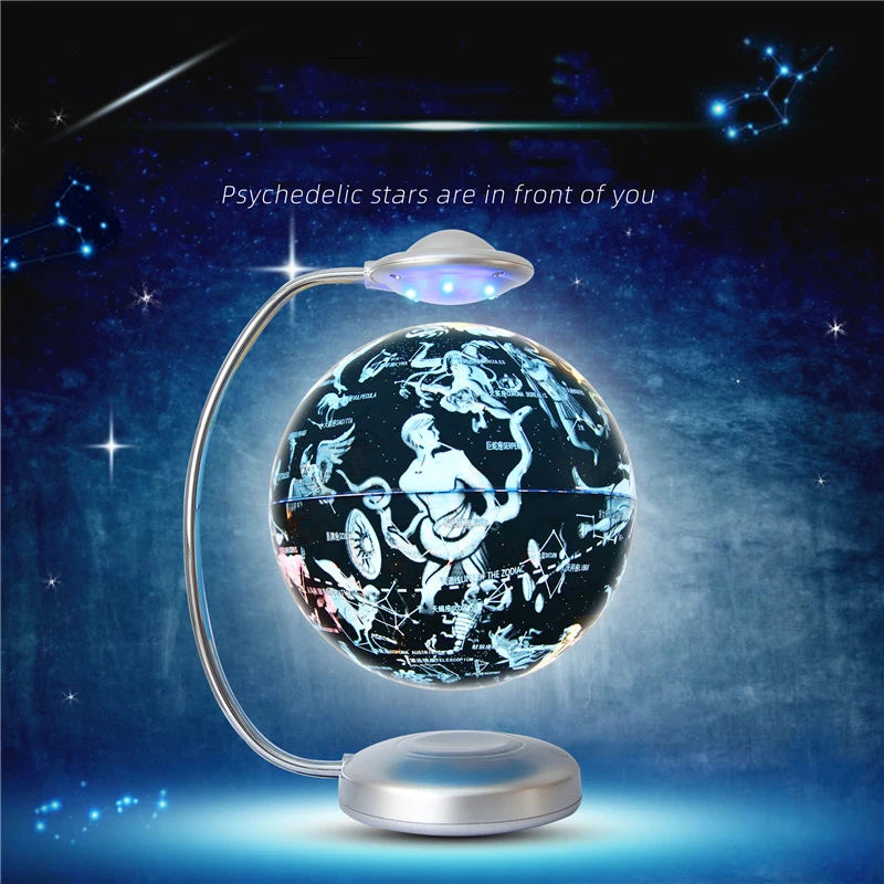 18cm Touch Color Changing Night Light Magnetic Levitation Double-Sided Night Light With Variable Earth And Constellations